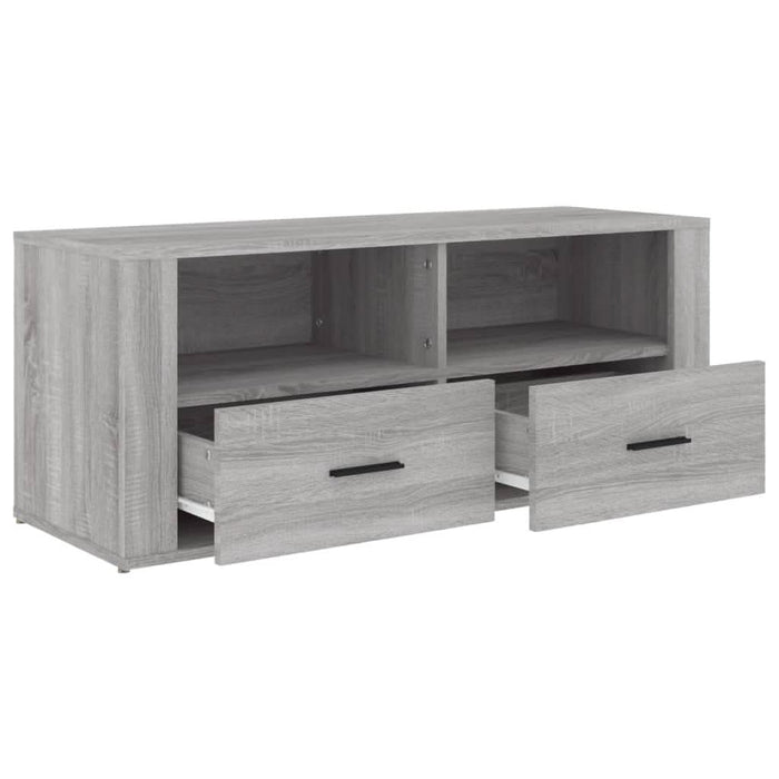 Comodă TV, gri sonoma, 100x35x40 cm, lemn prelucrat - WALTI WALTI