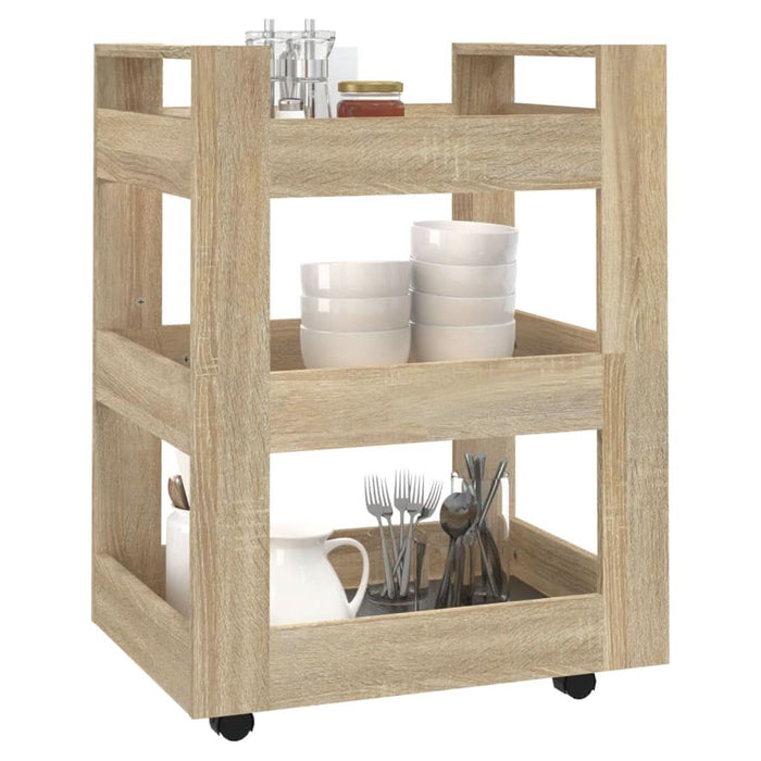 Cărucior de bucătărie stejar sonoma 60x45x80 cm lemn prelucrat - WALTI WALTI