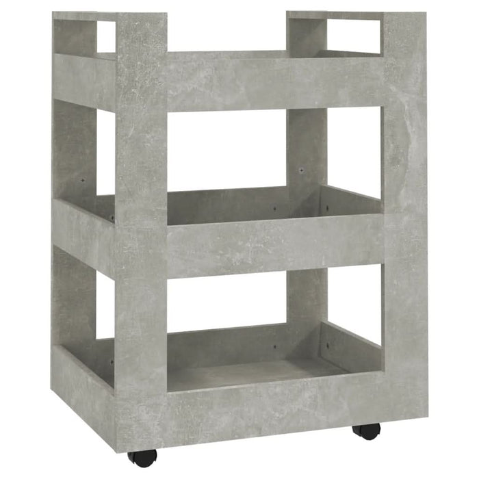 Cărucior de bucătărie gri beton 60x45x80 cm lemn prelucrat - WALTI WALTI