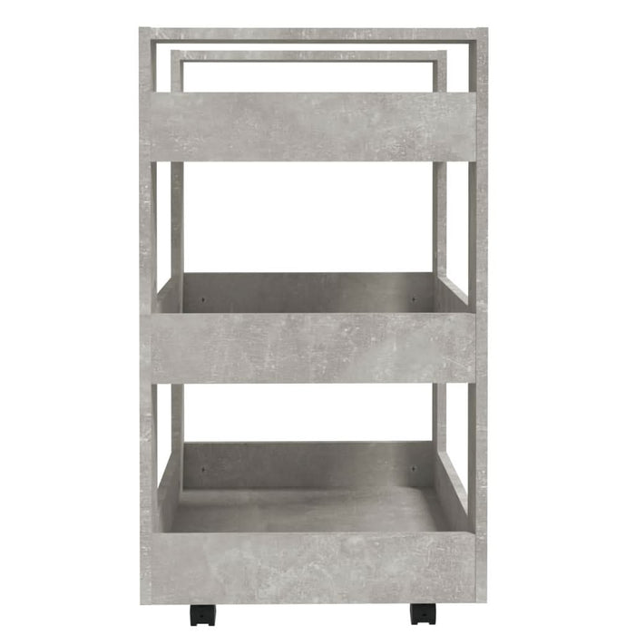 Cărucior de bucătărie gri beton 60x45x80 cm lemn prelucrat - WALTI WALTI