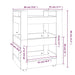 Cărucior de bucătărie gri beton 60x45x80 cm lemn prelucrat - WALTI WALTI