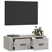 Dulap TV suspendat, gri beton, 80x36x25 cm, lemn compozit - WALTI WALTI