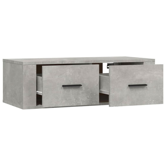 Dulap TV suspendat, gri beton, 80x36x25 cm, lemn compozit - WALTI WALTI