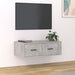 Dulap TV suspendat, gri beton, 80x36x25 cm, lemn compozit - WALTI WALTI