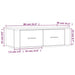 Dulap TV suspendat, gri sonoma, 80x36x25 cm, lemn prelucrat - WALTI WALTI