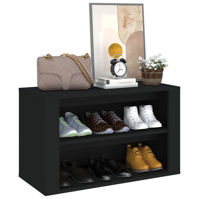 Suport pantofi, negru, 75x35x45 cm, lemn prelucrat - WALTI WALTI