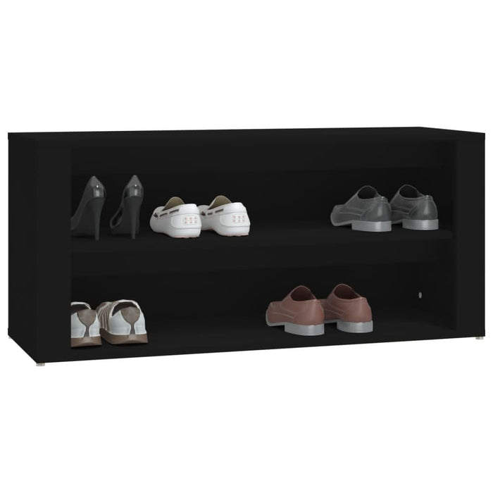 Suport pantofi, negru, 100x35x45 cm, lemn prelucrat - WALTI WALTI