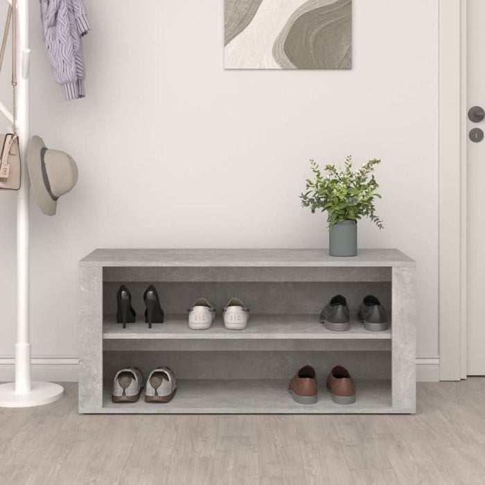 Pantofar, gri beton, 100x35x45 cm, lemn compozit - WALTI WALTI