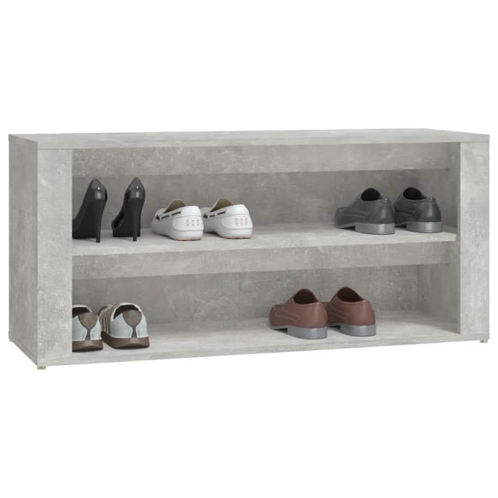 Pantofar, gri beton, 100x35x45 cm, lemn compozit - WALTI WALTI