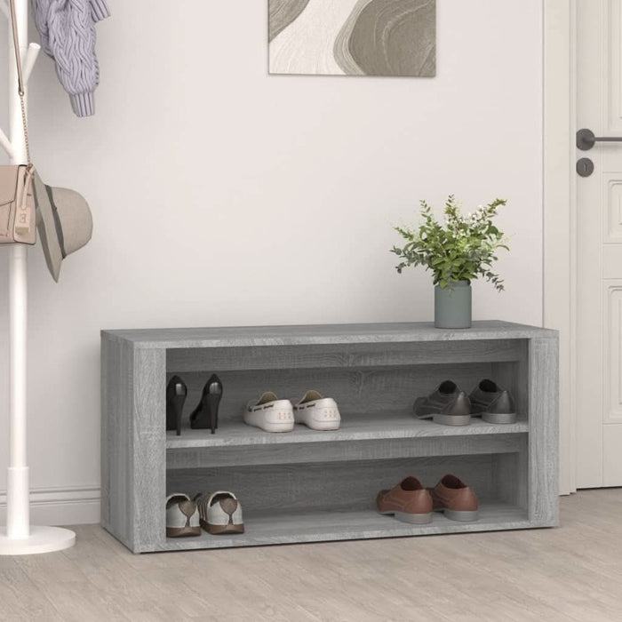 Pantofar, gri beton, 100x35x45 cm, lemn compozit - WALTI WALTI