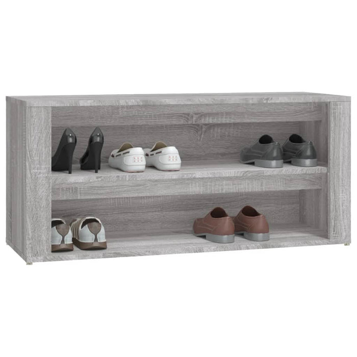 Pantofar, gri sonoma, 100x35x45 cm, lemn prelucrat - WALTI WALTI