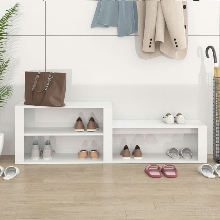 Pantofar, alb extralucios, 150x35x45 cm, lemn prelucrat - WALTI WALTI