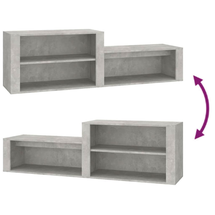 Pantofar, gri beton, 150x35x45 cm, lemn prelucrat - WALTI WALTI