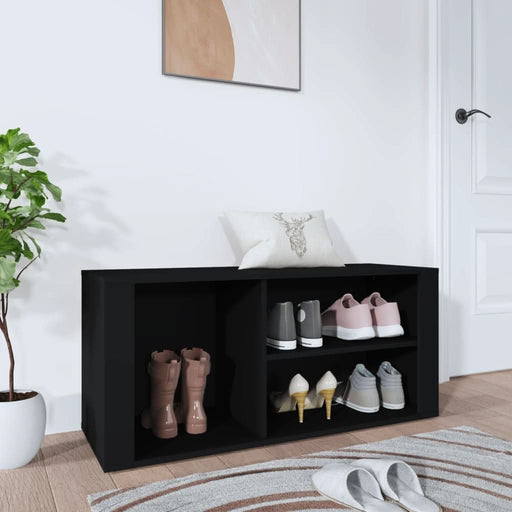 Pantofar, negru, 100x35x45 cm, lemn compozit - WALTI WALTI