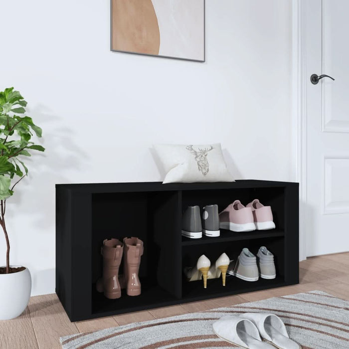 Pantofar, negru, 100x35x45 cm, lemn compozit - WALTI WALTI