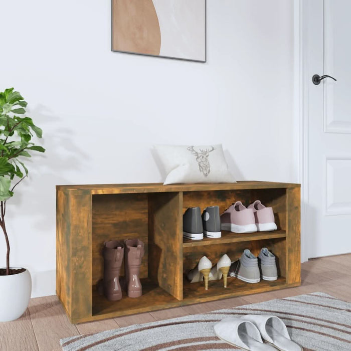 Pantofar, stejar fumuriu, 100x35x45 cm, lemn prelucrat - WALTI WALTI