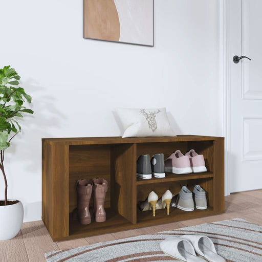 Pantofar, stejar maro, 100x35x45 cm, lemn compozit - WALTI WALTI