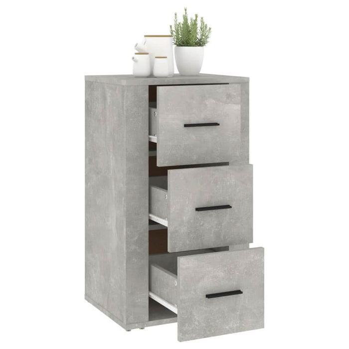 Servantă, gri beton, 40x33x70 cm, lemn prelucrat - WALTI WALTI