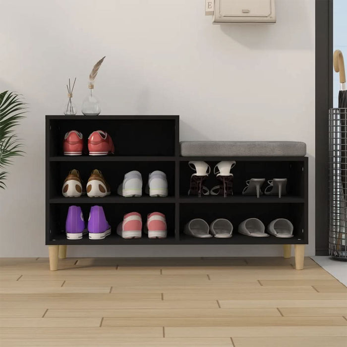 Pantofar, negru, 102x36x60 cm, lemn compozit - WALTI WALTI