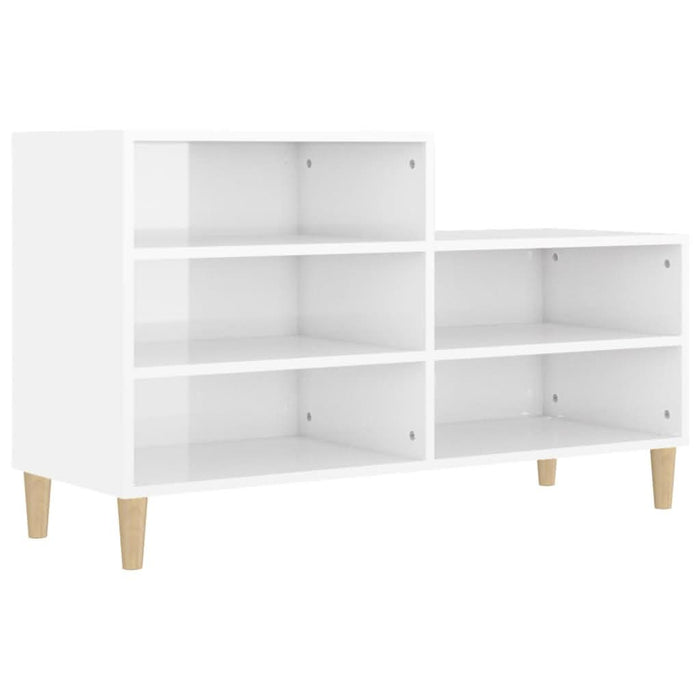 Pantofar, alb extralucios, 102x36x60 cm, lemn compozit - WALTI WALTI