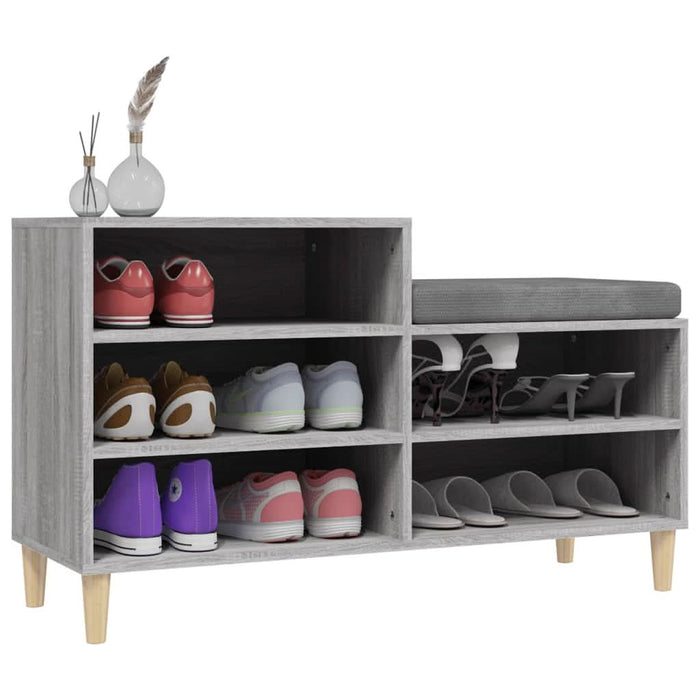 Pantofar, gri sonoma, 102x36x60 cm, lemn prelucrat - WALTI WALTI