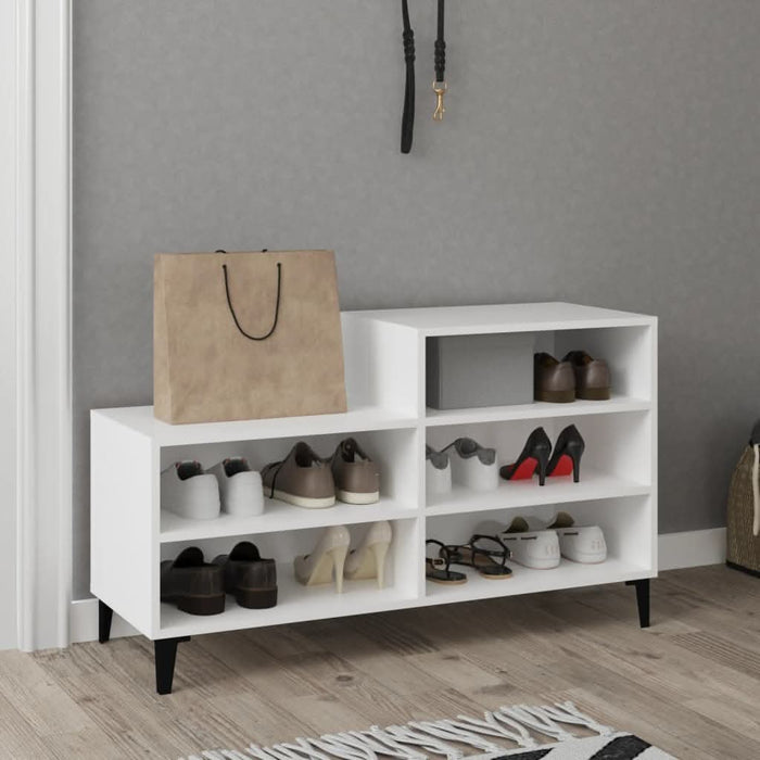 Pantofar, alb, 102x36x60 cm, lemn compozit - WALTI WALTI