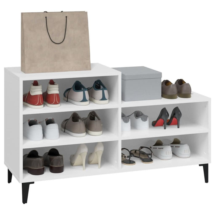Pantofar, alb, 102x36x60 cm, lemn compozit - WALTI WALTI
