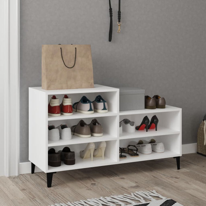Pantofar, alb, 102x36x60 cm, lemn compozit - WALTI WALTI