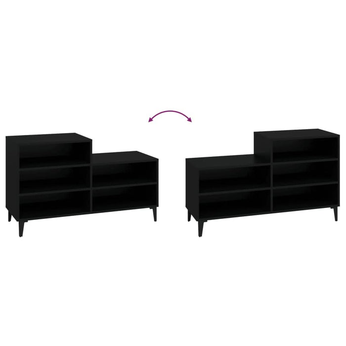 Pantofar, negru, 102x36x60 cm, lemn compozit - WALTI WALTI