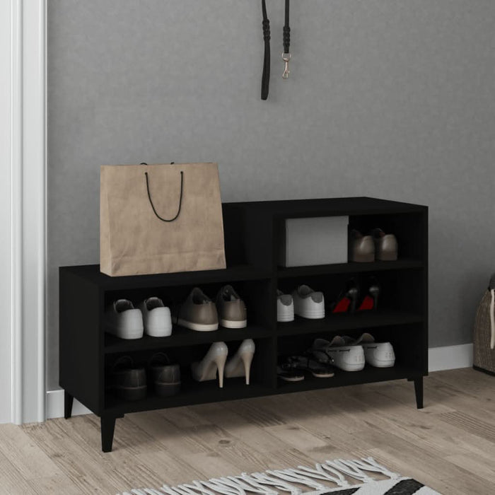 Pantofar, negru, 102x36x60 cm, lemn compozit - WALTI WALTI