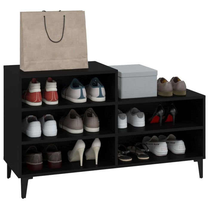 Pantofar, negru, 102x36x60 cm, lemn compozit - WALTI WALTI