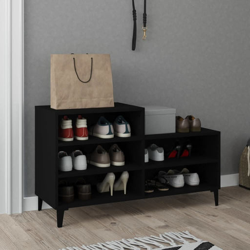 Pantofar, negru, 102x36x60 cm, lemn compozit - WALTI WALTI
