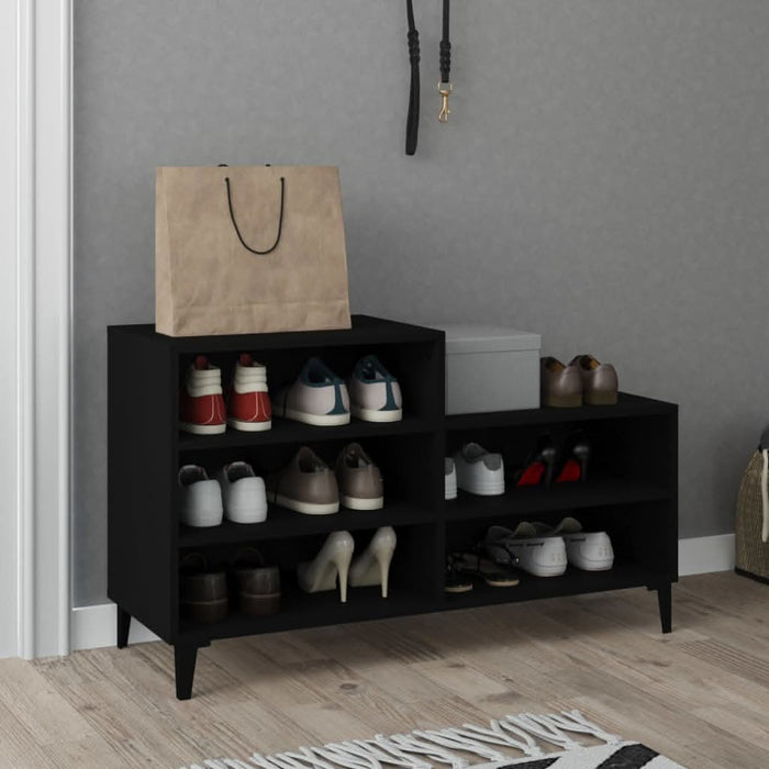 Pantofar, negru, 102x36x60 cm, lemn compozit - WALTI WALTI