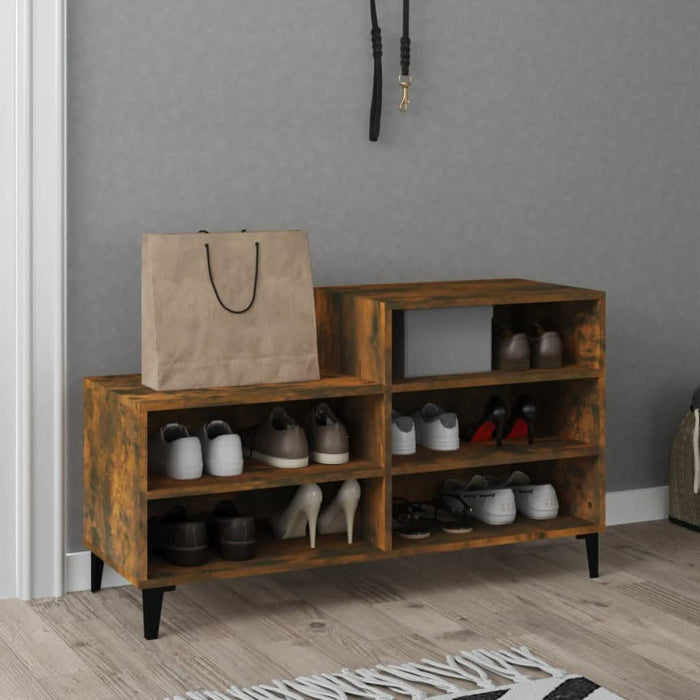 Pantofar, stejar fumuriu, 102x36x60 cm, lemn prelucrat - WALTI WALTI