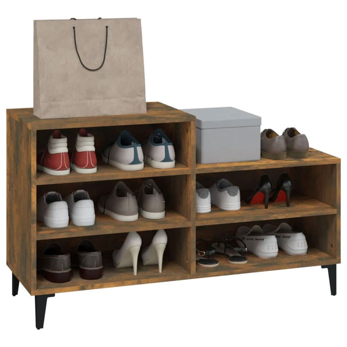 Pantofar, stejar fumuriu, 102x36x60 cm, lemn prelucrat - WALTI WALTI