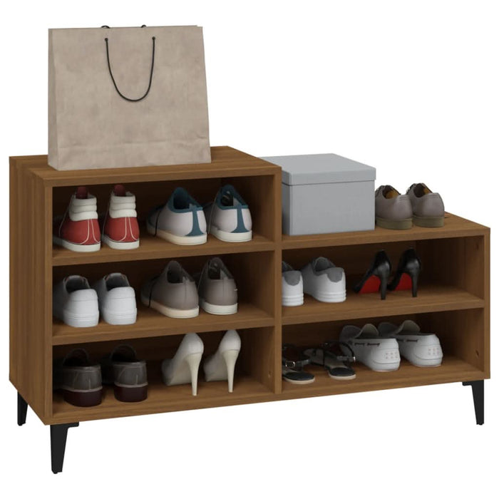 Pantofar, stejar maro, 102x36x60 cm, lemn prelucrat - WALTI WALTI