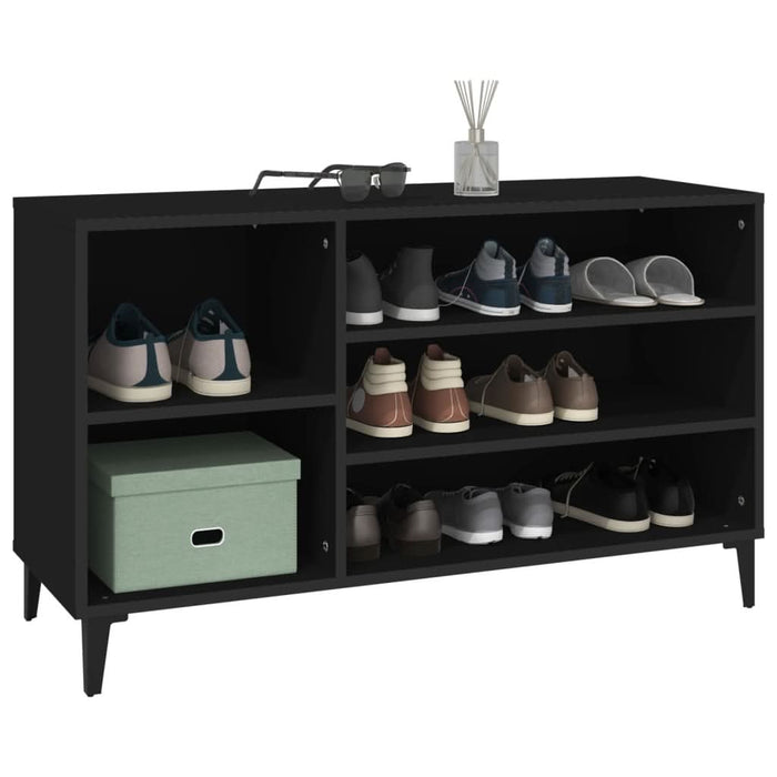 Pantofar, negru, 102x36x60 cm, lemn compozit - WALTI WALTI