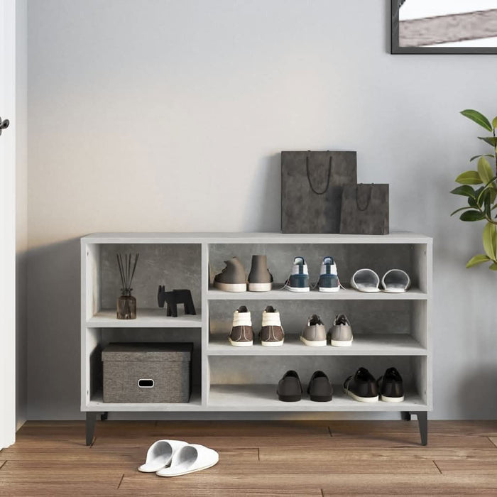 Pantofar, gri beton, 102x36x60 cm, lemn prelucrat - WALTI WALTI