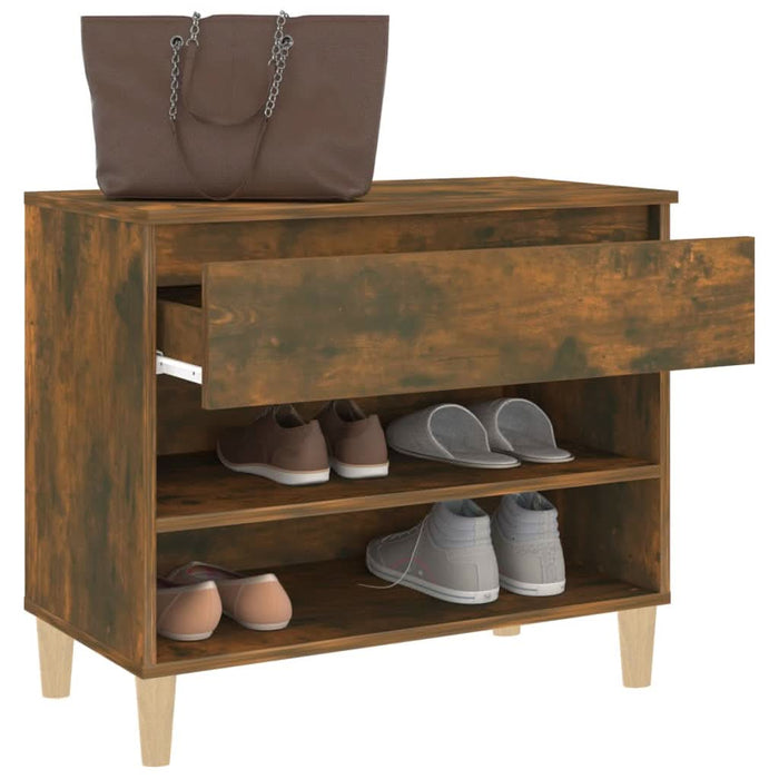 Pantofar, stejar fumuriu, 70x36x60 cm, lemn prelucrat - WALTI WALTI