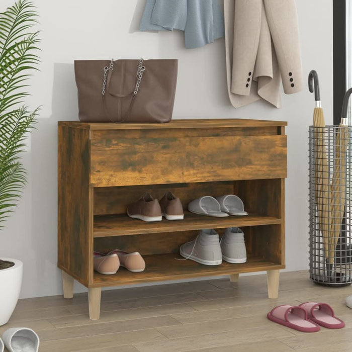 Pantofar, stejar fumuriu, 70x36x60 cm, lemn prelucrat - WALTI WALTI