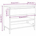 Pantofar, stejar fumuriu, 70x36x60 cm, lemn prelucrat - WALTI WALTI