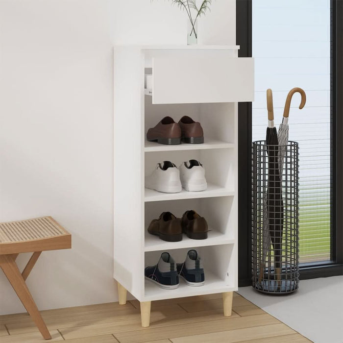 Pantofar, alb, 40x36x105 cm, lemn compozit - WALTI WALTI