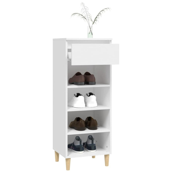 Pantofar, alb, 40x36x105 cm, lemn compozit - WALTI WALTI