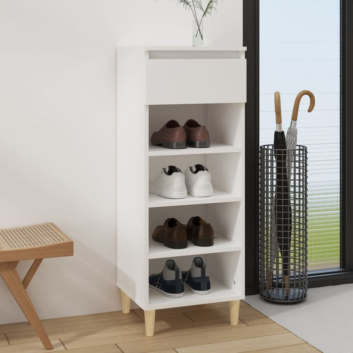 Pantofar, alb, 40x36x105 cm, lemn compozit - WALTI WALTI