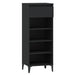 Pantofar, negru, 40x36x105 cm, lemn prelucrat - WALTI WALTI