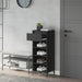 Pantofar, negru, 40x36x105 cm, lemn prelucrat - WALTI WALTI