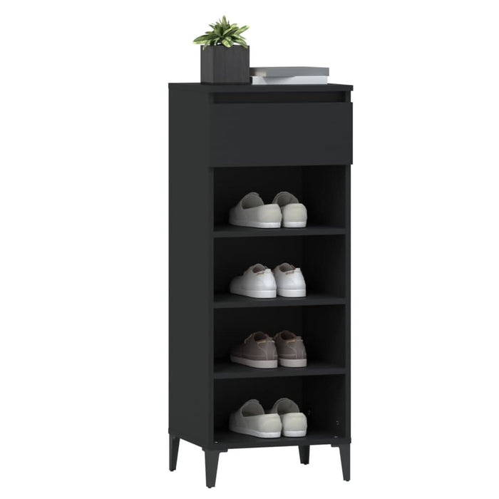 Pantofar, negru, 40x36x105 cm, lemn prelucrat - WALTI WALTI