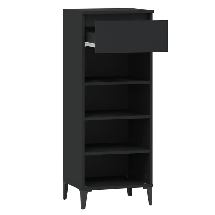 Pantofar, negru, 40x36x105 cm, lemn prelucrat - WALTI WALTI