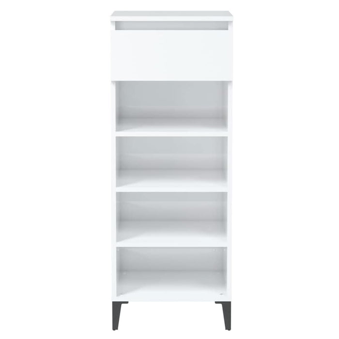 Pantofar, alb extralucios, 40x36x105 cm, lemn compozit - WALTI WALTI