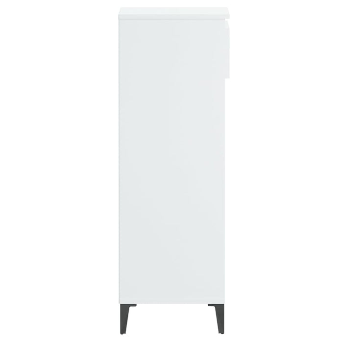 Pantofar, alb extralucios, 40x36x105 cm, lemn compozit - WALTI WALTI
